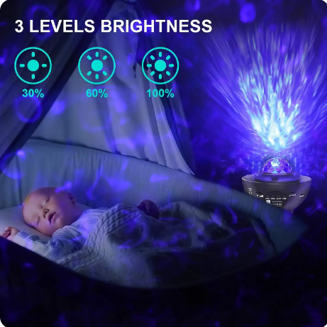 Proyector de Luces Nocturnas con Efecto Ondulante y Música Estelar