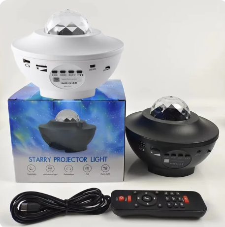 Proyector de Luces Nocturnas con Efecto Ondulante y Música Estelar